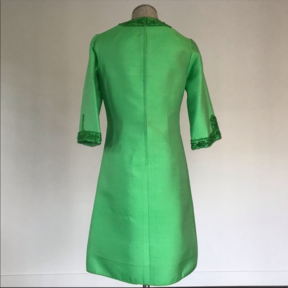 Vivid Green Beaded Tunic Dress - Picture 3 of 8